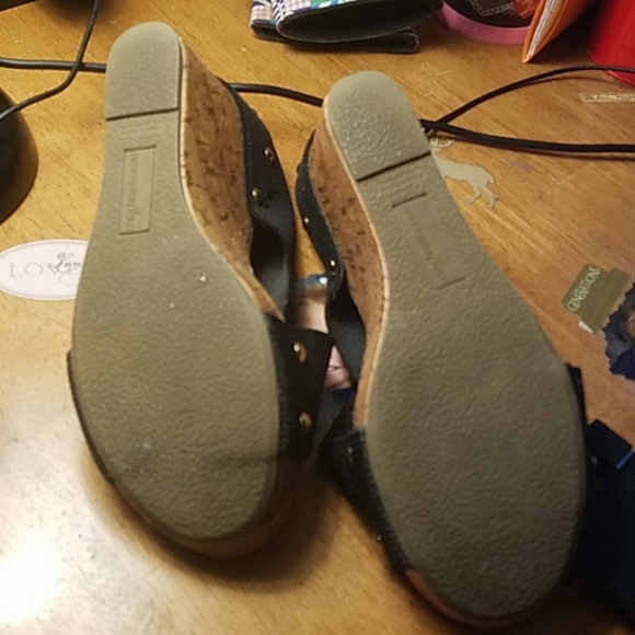 Montego Bay Club Wedge Elastic Strappy 6.5 Black - Picture 4 of 7